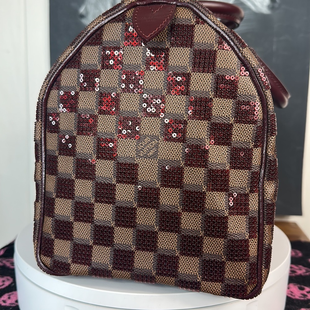 LOUIS VUITTON Damier Paillettes Speedy 30 Rouge limited edition - Picture 10 of 12